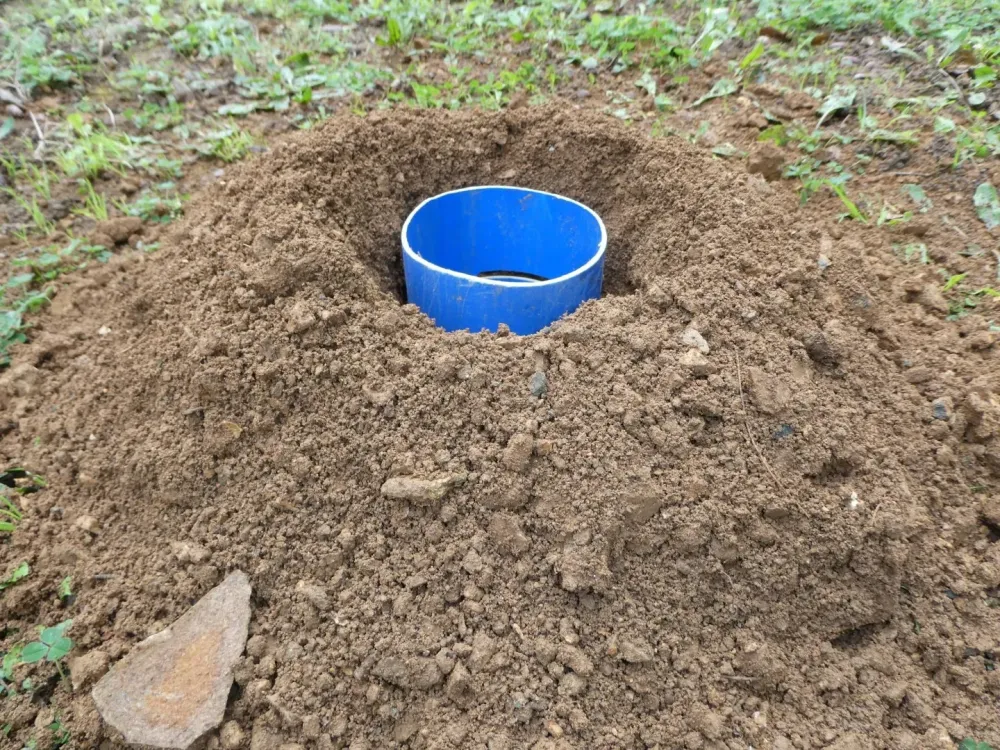 Tuyaux bleu trou